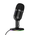 Ігровий USB-мікрофон Hoco L25 Breeze RGB з моніторингом та швидким вимкненням (Чорний)