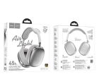 Бездротові накладні навушники HOCO W35 Air Light (Bluetooth 5.3, AUX, TF, до 45 год роботи) — Сріблясті