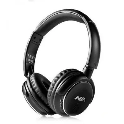 Бездротові накладні Bluetooth навушники Nia Q1 з MP3-плеєром (MicroSD) та FM-радіо Black