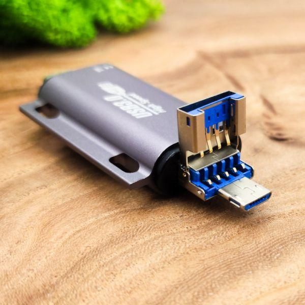 Кардридер USB 3.0/ Micro-USB/Type-C на SD/MicroSD