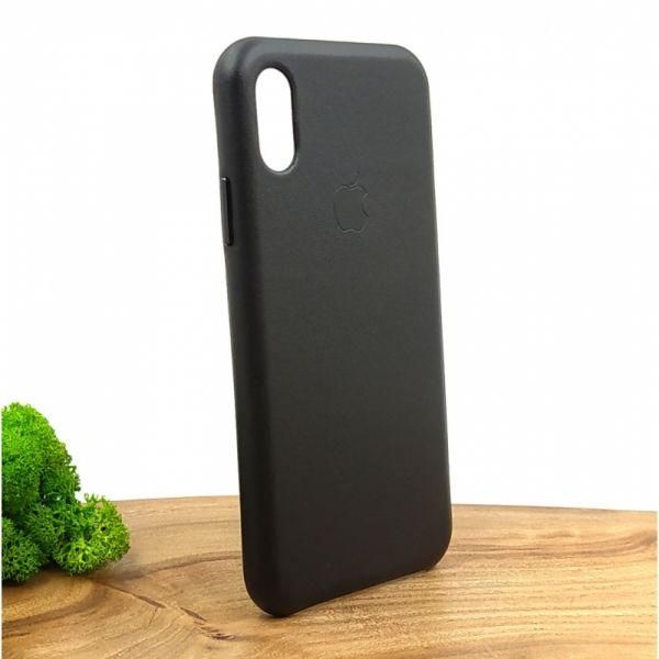 Шкіряний чохол Molan Leather Case для iPhone iPhone XS Black(зас.тов.)