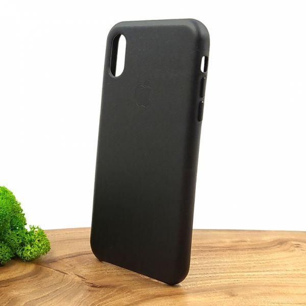 Шкіряний чохол Molan Leather Case для iPhone iPhone XS Black(зас.тов.)
