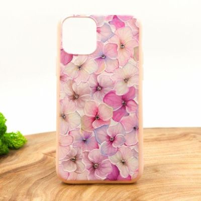 Чохол квіти зі стразами для iPhone 12 Pro Max(зас.тов.)
