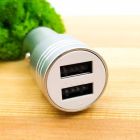 Зарядний пристрій металевий 2 USB 2,4 A(зас.тов.)