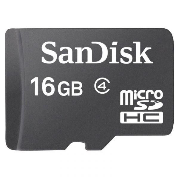 Картка пам'яті microSD SanDisk 16 Gb 10 Class(зас.тов.)