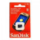 Картка пам'яті microSD SanDisk 16 Gb 10 Class(зас.тов.)