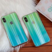 Чохол Gradient Glass Case iPhone X aquamarine(зас.тов.)