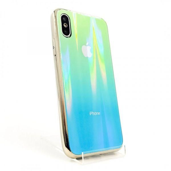 Чохол Gradient Glass Case iPhone X aquamarine(зас.тов.)