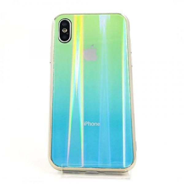 Чохол Gradient Glass Case iPhone X aquamarine(зас.тов.)