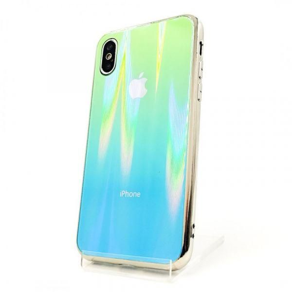 Чохол Gradient Glass Case iPhone X aquamarine(зас.тов.)