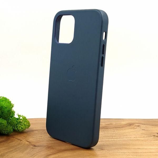 Шкіряний чохол Molan Leather Case для iPhone 12 Pro Blue(зас.тов.)