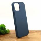 Шкіряний чохол Molan Leather Case для iPhone 12 Pro Blue(зас.тов.)