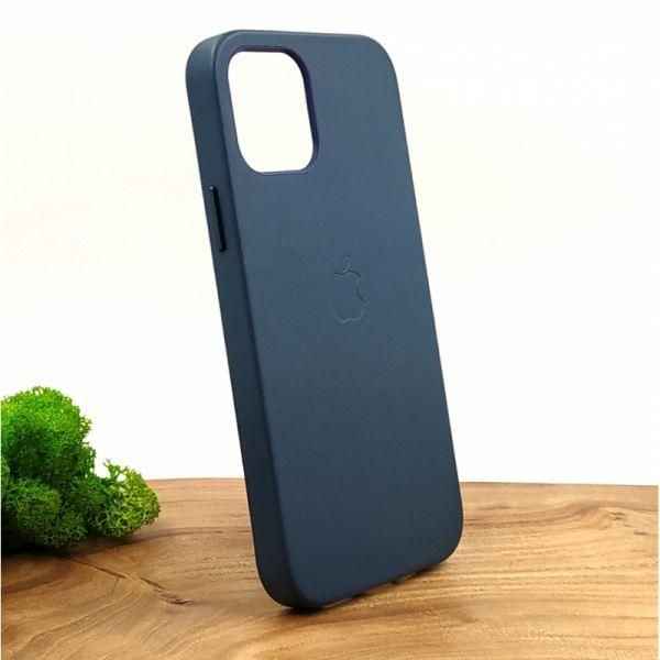 Шкіряний чохол Molan Leather Case для iPhone 12 Pro Blue(зас.тов.)