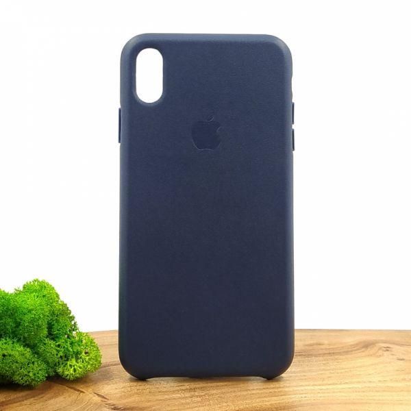 Шкіряний чохол Molan Leather Case для iPhone XS Max Blue(зас.тов.)
