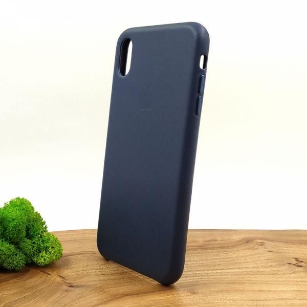 Шкіряний чохол Molan Leather Case для iPhone XS Max Blue(зас.тов.)