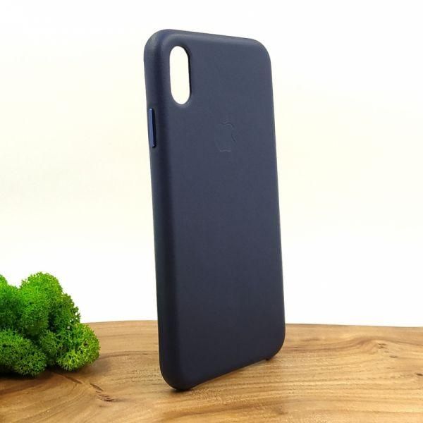 Шкіряний чохол Molan Leather Case для iPhone XS Max Blue(зас.тов.)