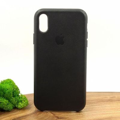 Шкіряний чохол Molan Leather Case для iPhone XR Black(зас.тов.)
