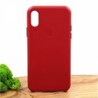 Шкіряний чохол Molan Leather Case для iPhone XS Red(зас.тов.)