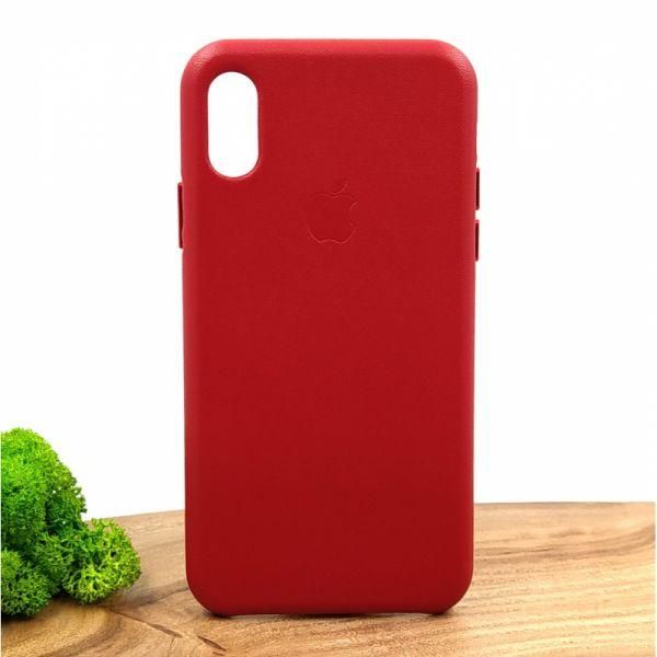 Шкіряний чохол Molan Leather Case для iPhone XS Red(зас.тов.)