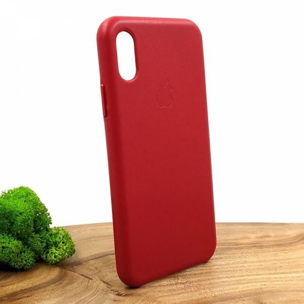 Шкіряний чохол Molan Leather Case для iPhone XS Red(зас.тов.)