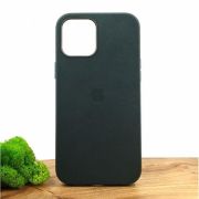 Шкіряний чохол Molan Leather Case для iPhone 12 Pro Max Pine green(зас.тов.)