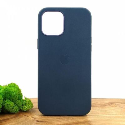 Шкіряний чохол Molan Leather Case для iPhone 12 Pro Max Blue(зас.тов.)