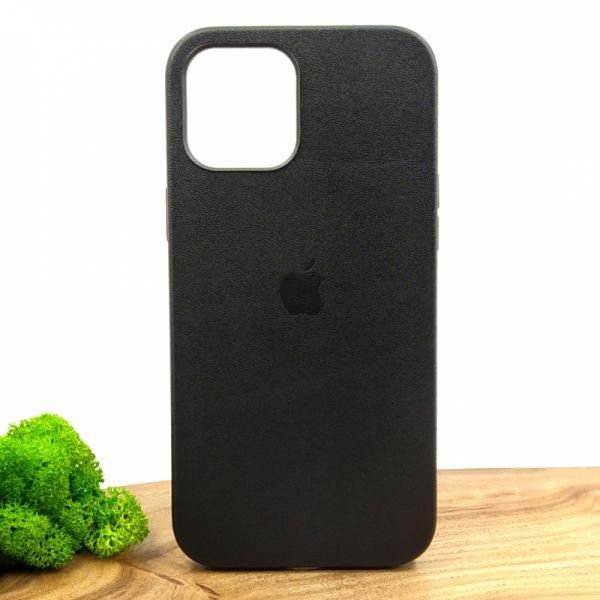 Шкіряний чохол Molan Leather Case для iPhone 12 Pro Max Black(зас.тов.)