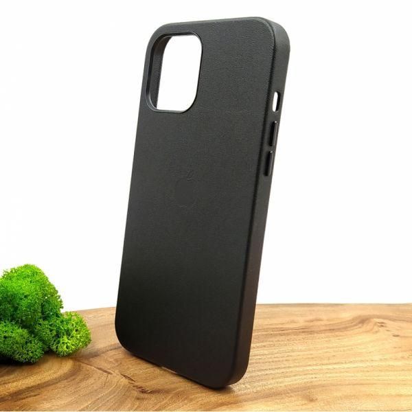 Шкіряний чохол Molan Leather Case для iPhone 12 Pro Max Black(зас.тов.)