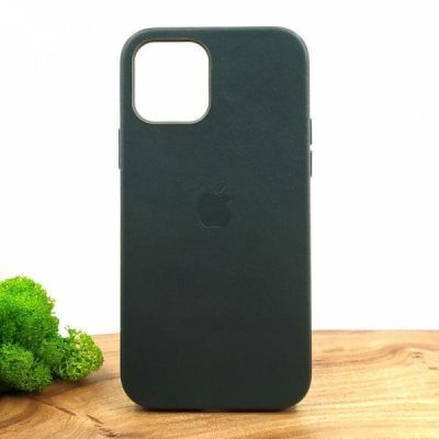 Шкіряний чохол Molan Leather Case для iPhone 12 Pro Pine green(зас.тов.)