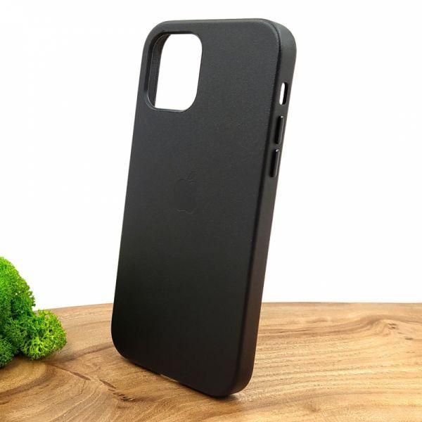Шкіряний чохол Molan Leather Case для iPhone 12 Pro Black(зас.тов.)