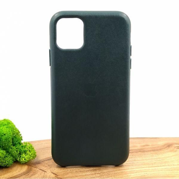 Шкіряний чохол Molan Leather Case для iPhone 11 Pine green(зас.тов.)