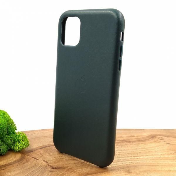Шкіряний чохол Molan Leather Case для iPhone 11 Pine green(зас.тов.)