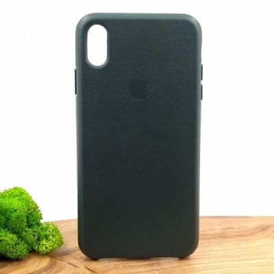 Шкіряний чохол Molan Leather Case для iPhone XS Max Pine Green(зас.тов.)