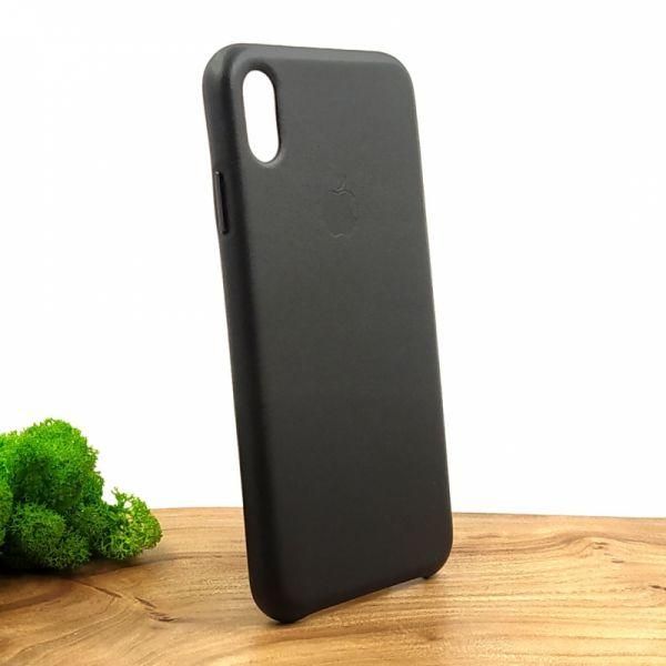 Шкіряний чохол Molan Leather Case для iPhone XS Max Black(зас.тов.)