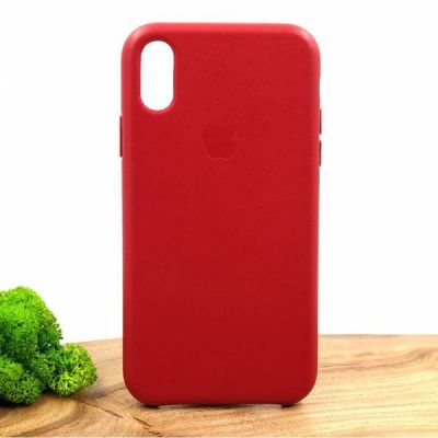 Шкіряний чохол Molan Leather Case для iPhone XR Red(зас.тов.)
