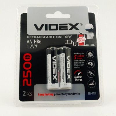 Акумулятори нікель-металногидридні Videx AA 2500 mAh (2 шт.)