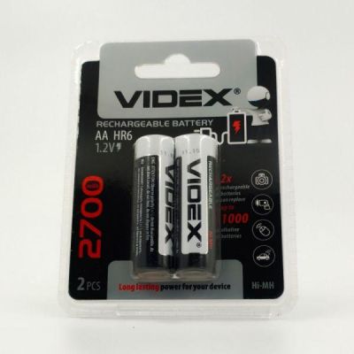 Акумулятори нікель-металногидридні Videx AA 2700 mAh (2 шт.)