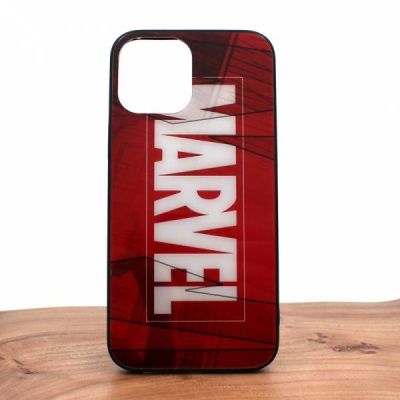 Скляний ударостійкий чохол з принтом Marvel для iPhone 12 Pro Max(зас.тов.)