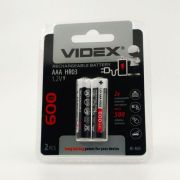 Акумулятори нікель-металногидридні AAA Videx 600 mAh (2 шт.)