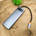 Багатофункціональний хаб Baseus CAHUB-CV0G 8в1 Type-C to 3USB/USB-C/HDMI/MicroSD/SD/RJ45(зас.тов.)