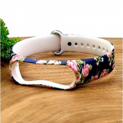 Силіконовий ремінець браслет для Mi Band 5 Rose Blue
