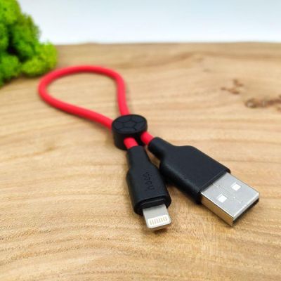 Силіконовий кабель Hoco X21plus USB - Lightning 0.25m  Red