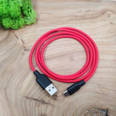 Надміцний силіконовий USB-кабель HOCO X21 Micro USB Red(зас.тов.)