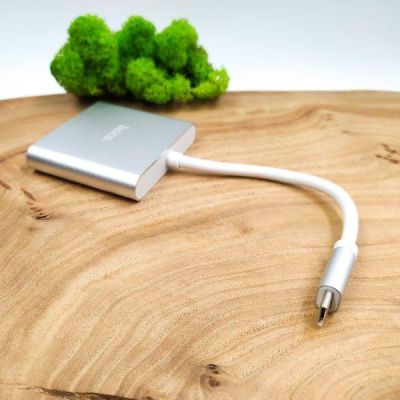 Адаптер з підтримкою 4K USB3.1 Type-C to HDMI/USB 3.0/USB Type-C