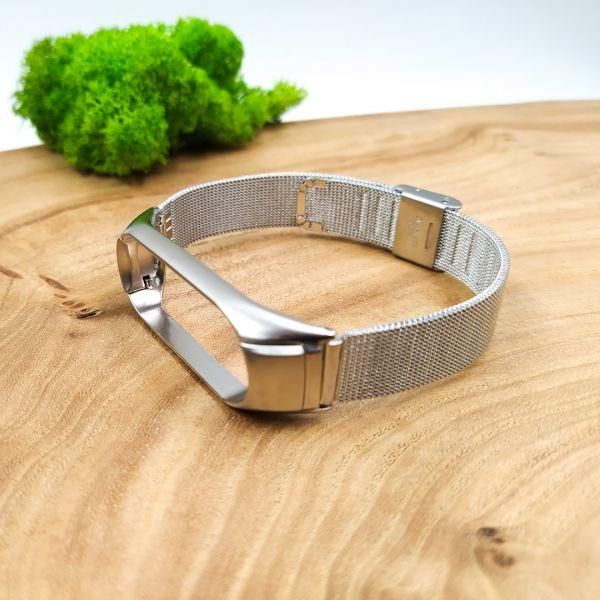 Металевий ремінець для фітнес-браслета Mi Band 3/4 Milanese Loop Silver