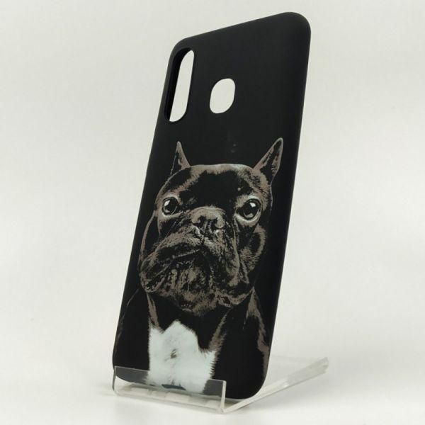 Люмінесцентний силіконовий світний Чохол LUXO Dog Samsung A10s Black(зас.тов.)