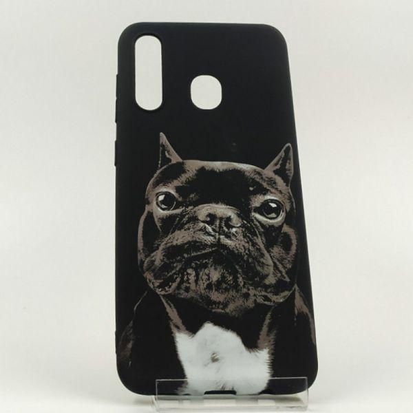 Люмінесцентний силіконовий світний Чохол LUXO Dog Samsung A10s Black(зас.тов.)