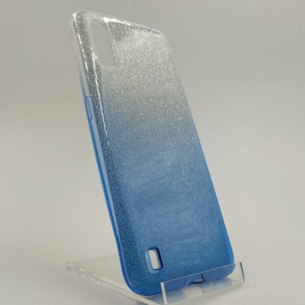 Силіконовий чохол із блискітками VAJA SAMSUNG A01 Blue(зас.тов.)