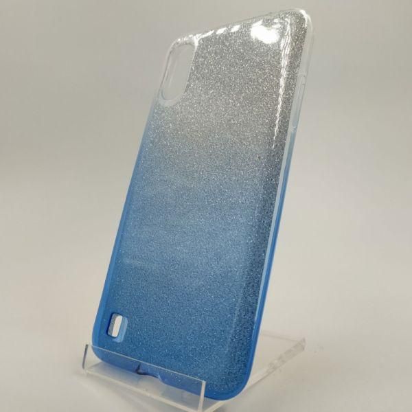 Силіконовий чохол із блискітками VAJA SAMSUNG A01 Blue(зас.тов.)