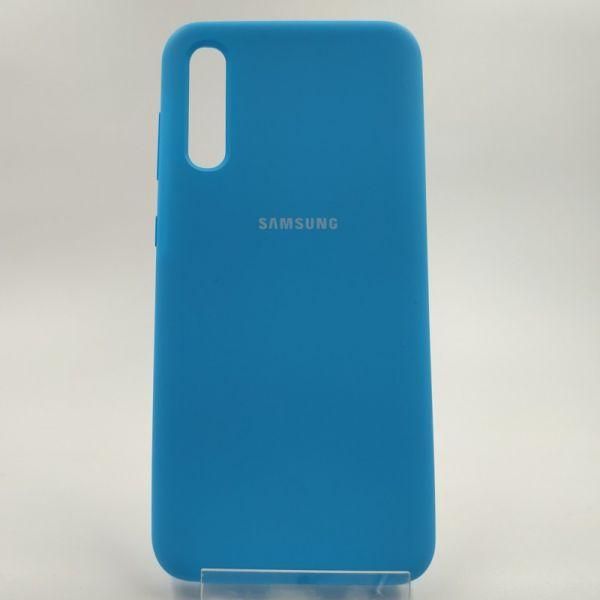 Матовий чохол Silicone Case Samsung A50/A30s JUST BLUE